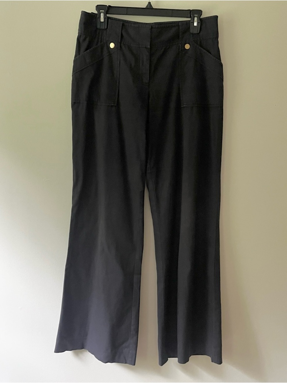 Tory Burch Wide Leg Pants 6 Cotton Classic Quiet Luxury Old Money Pockets